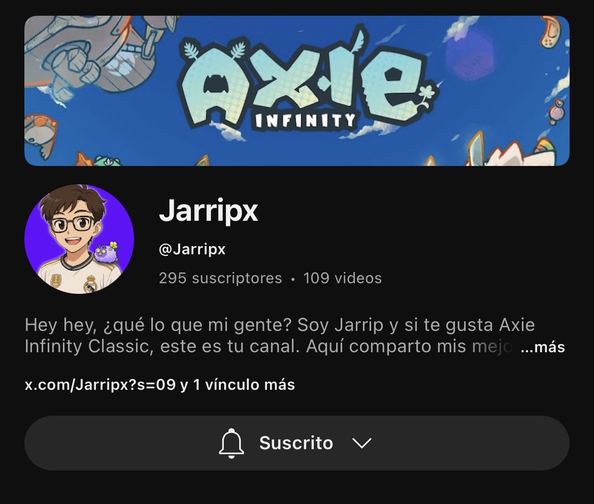 Estamos a 5 de los 300 suscriptores 🤩 <a href="/AxieInfinity/">Axie Infinity</a> ❤️
