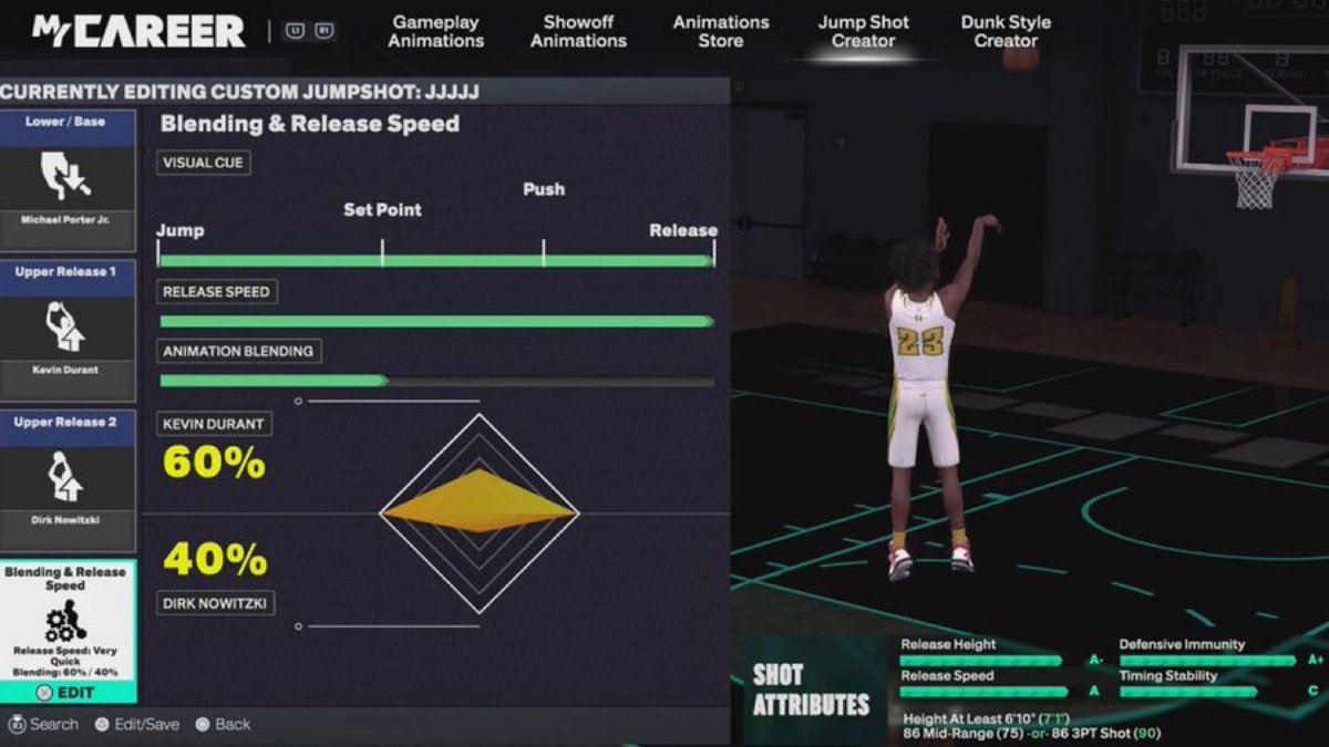 NBA 2K25 Community (@nba2kcmty) on Twitter photo Custom jumpshoy for 6’10 builds or taller with at least a 86 3PT shot rating in NBA 2K26
Via: <a href="/RevertzOnYT/">RevertzCarriedu</a> <a href="/The2KCentral/">The2KCentral | NBA 2K26</a>
#NBA2K26 Custom jumpshoy for 6’10 builds or taller with at least a 86 3PT shot rating in NBA 2K26
Via: <a href="/RevertzOnYT/">RevertzCarriedu</a> <a href="/The2KCentral/">The2KCentral | NBA 2K26</a>
#NBA2K26