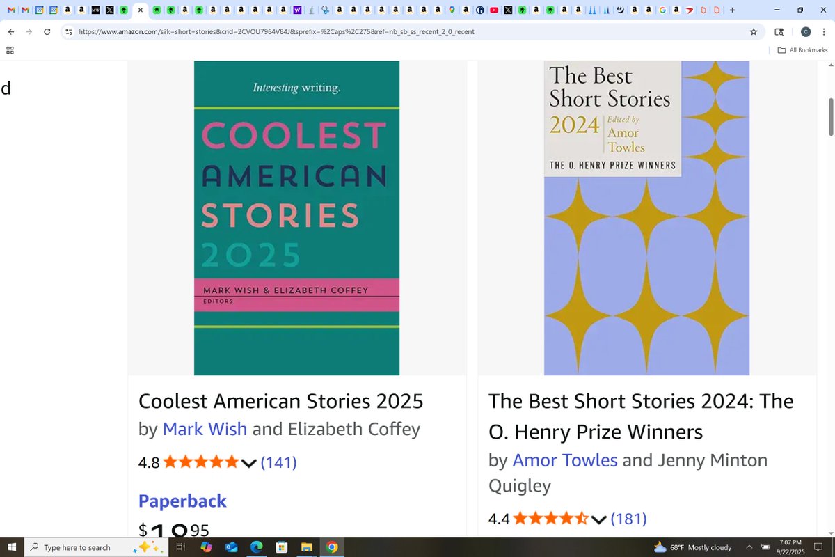 We just searched Am for "#shortstories" &amp; COOLEST 2025 came up as the **1st** #book listed!

Thx, #readers, for putting it there 10 months after #publication!

To own this "unputdownable" #book of #stories in #Kindle or #paperback:

amzn.to/4958AFN

Thx--&amp; enjoy!

#books