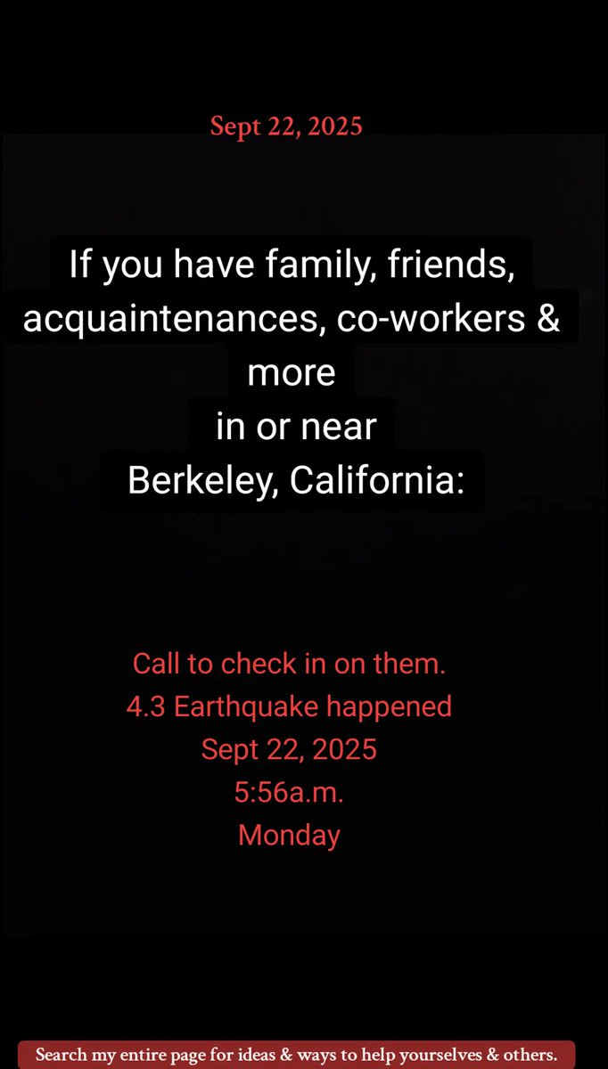 JeanneneGBurns's tweet photo. #Berkeley #BerkeleyCA #BerkeleyEarthquake #Earthquake #SeptemberEarthquake #September #2025 #EarthquakeBerkeley #September22 #September22Earthquake #CaliEarthquake #Sept #Sept2025 https://t.co/bzELZwAiWC