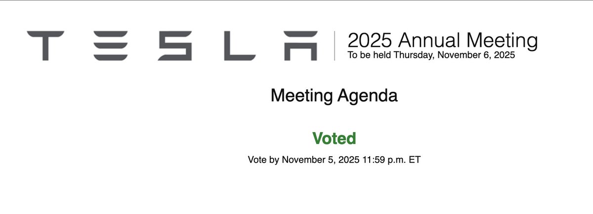siddhantmohan1's tweet image. . Pls go and vote @Tesla shareholders voting