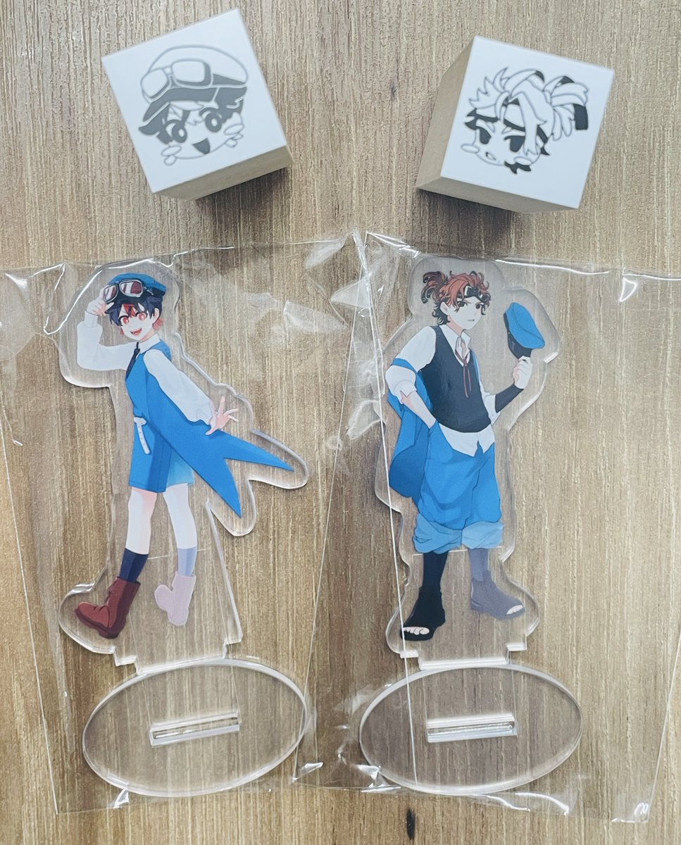 cdg_utsusemi's tweet photo. 【グッズ紹介➀】

アクリルスタンド•スタンプ

まるでキャラがそこにいるかのようなアクリルスタンド✨
10cmと持ち運びもしやすいサイズ

スタンプの販売はありませんが、
ウツセミ郵便団のスタッフ4人に紙を持ってお願いすると、スタンプを押してもらえます🙌
是非4キャラ集めてみてください✨ https://t.co/c7qgWyjchX