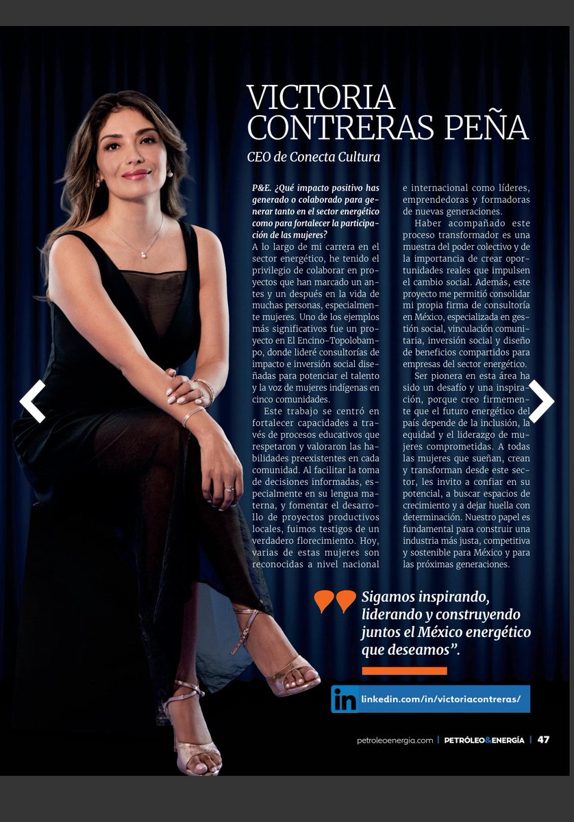 🇲🇽⚡️♻️
 Mi agradecimiento al excelente equipo de <a href="/petroleoenergia/">Petróleo&Energía</a> por esta edición de la revista y por incluirme en la lista de las 50+ Líderes que inspiran valor.

<a href="/ConectaCultura_/">ReCONECTA CULTURA</a> 

🔗 issuu.com/revistapetrole…