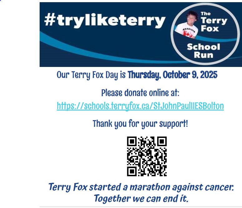 Please see the attached information for School Open House and Terry Fox Events!!!!