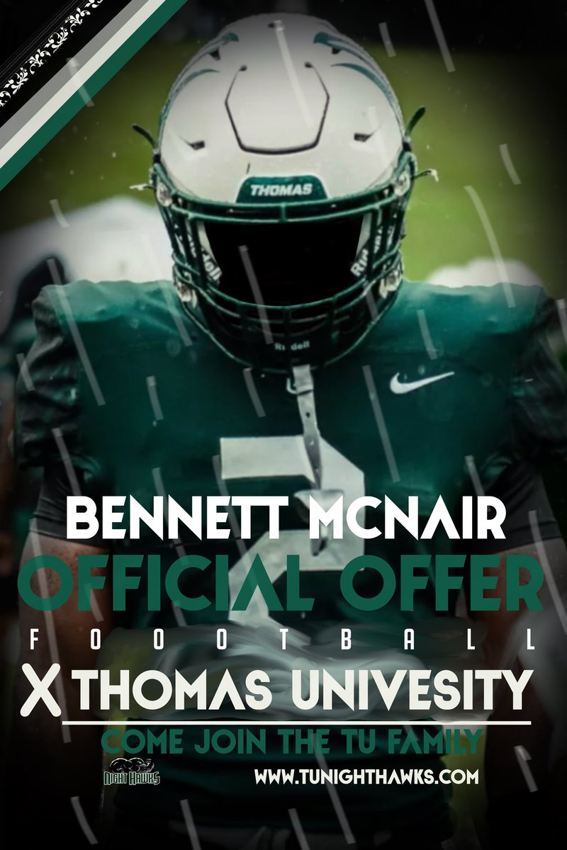 After a great conversation with Coach <a href="/dan_pippin/">Dan Pippin</a> I am blessed to receive my first offer from Thomas University.