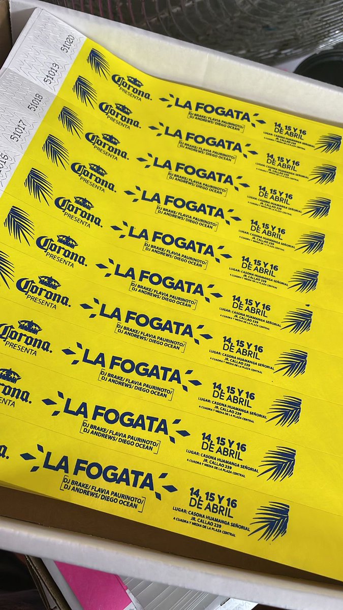 math_peru's tweet image. BRAZALETES TYVEK INTRANSFERIBLES UNA VEZ PEGADO NO SE SALEN 📲 964096078 ó Whatsapp. 
✔️Impresión full color / 1 color
✔️Cierre mediante adhesivo
✔️ Resistente al Agua
✔️ Numeración Correlativa
✔️ Realizamos envíos a provincia 
¡Solicita tu Cotización ya!
.
#brazaletes #tyvek #pu