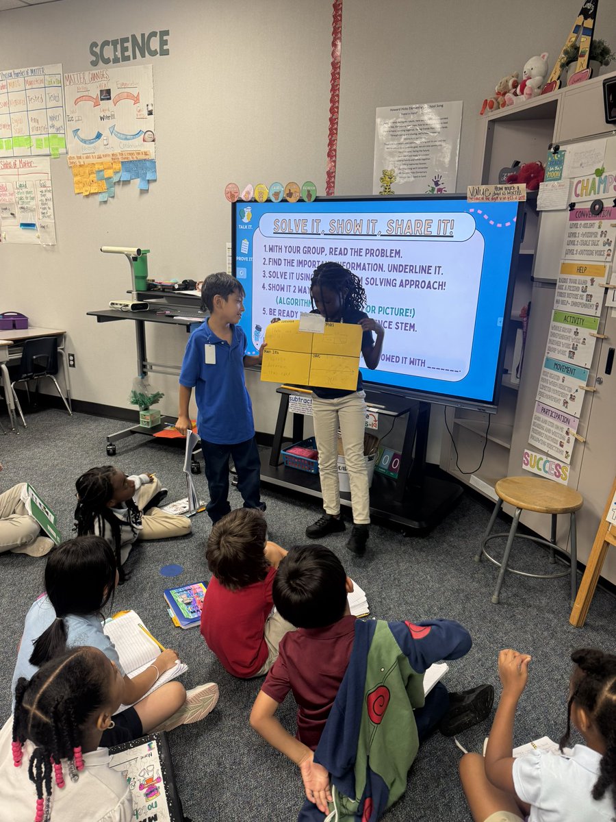 msambriz3's tweet image. Math minds at work! 🧮 My students solved subtraction word problems with regrouping and proved their answers using two different models. Proud of their teamwork and strategies! 🤓🤩 #OneTeamOneGoal @HicksTigers @AliefMathK6 @MatturroMEd