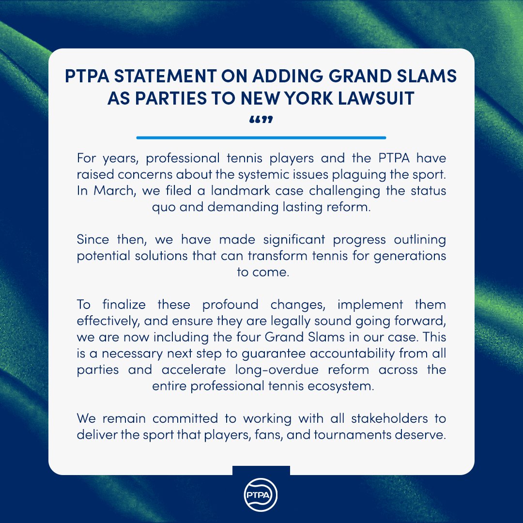 Professional Tennis Players Association tweet media