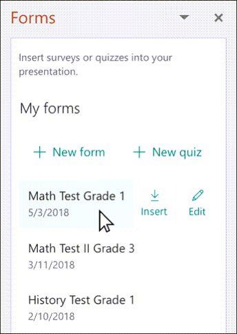 Microsoft Forms for PowerPoint is game changing. Take quizzes, polls, surveys, and present live all in one place on a PowerPoint slide.