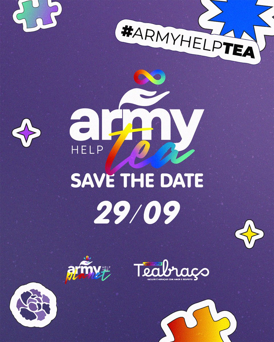 Finalmente, em uma data muito especial,  a mesma da inauguração do centro do Yoongi na Coreia, vem aí #ArmyHelpTEA pt.1 feat. Instituto TEAbraço.

Contamos com vocês mais uma vez nessa campanha tão importante e significativa 💜
