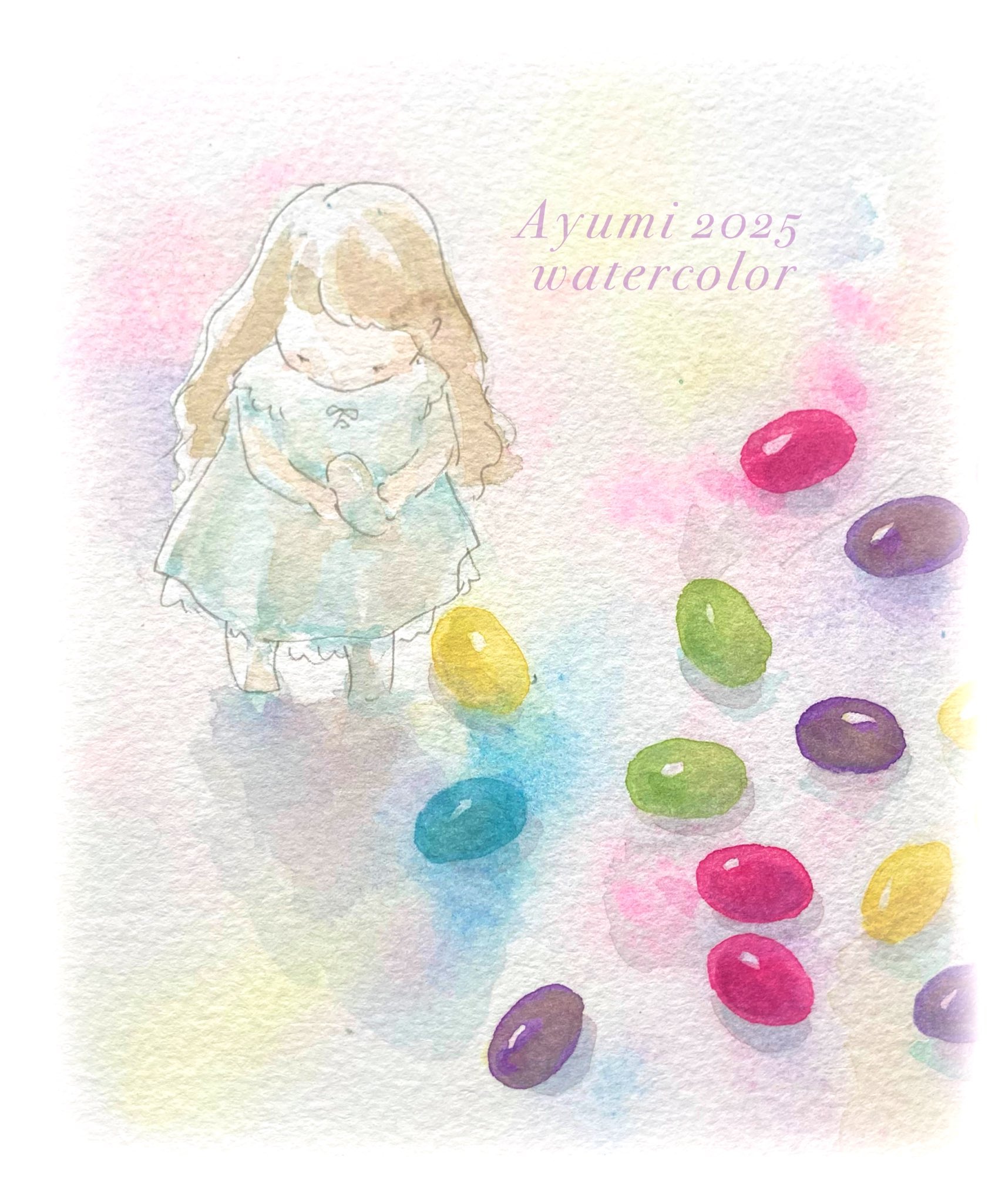 水彩画「一休み」 kamepon on X: 