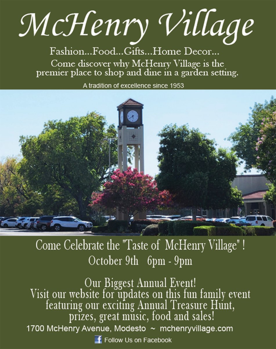 Experience the Taste of McHenry Village!
Join us on October 9th from 6:00 pm to 9:00 pm for a night of wine tasting, food sampling, live music, and shopping. Come sip, walk, shop, and enjoy an evening of fun at McHenry Village.

#TasteofMcHenryVillage
#McHenryVillage