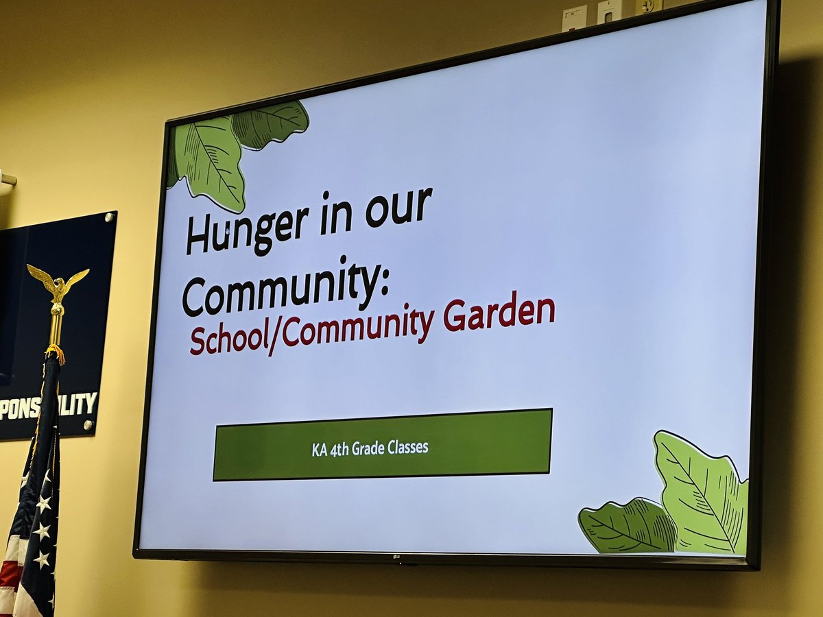 UrbandaleCSD's tweet photo. During tonight's Board meeting, Karen Acres students shared how theyβre positively impacting hunger. From raising money, to volunteering at Meals from the Heartland, to starting a School/Community Garden, KA students are changing the world! #KApride https://t.co/t5EvpWhrlw