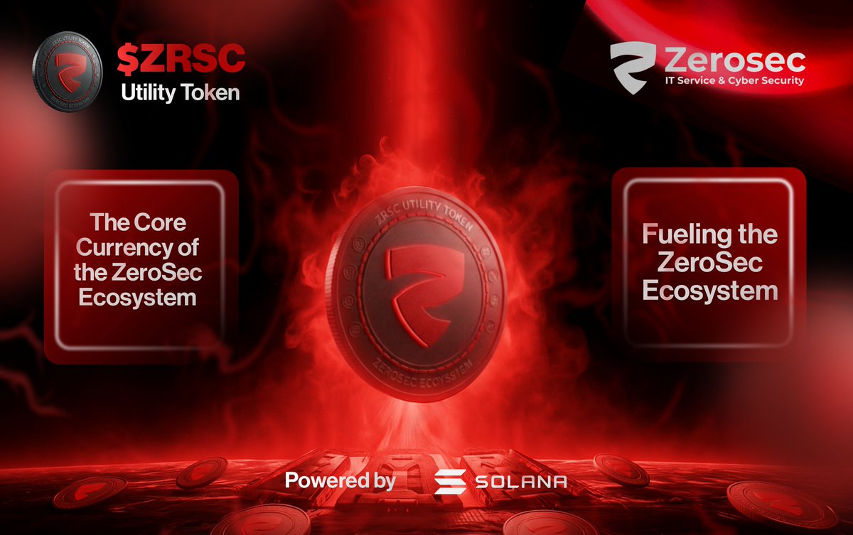 zerosecid's tweet photo. 🚀 ZRSC Utility Token is Live! 🚀
Launching on Solana via Blackchai 🔥

ZRSC = The core currency of the ZeroSec Ecosystem.
✅ Pay services &amp; products
✅ API subscriptions
✅ Seamless transactions

⚡ Fast. Secure. Integrated.
Join the future with #ZRSC

#Solana #CryptoLaunch https://t.co/slwLcI90Wg