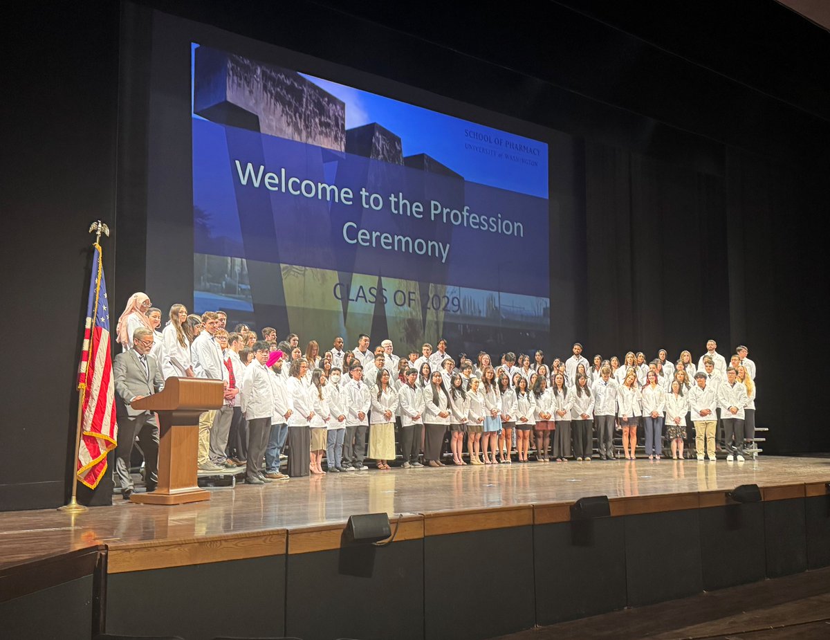 Honored to welcome the <a href="/UW_Pharmacy/">UW School of Pharmacy</a> Class of 2029 at their White Coat Ceremony. The future of pharmacy is bright!