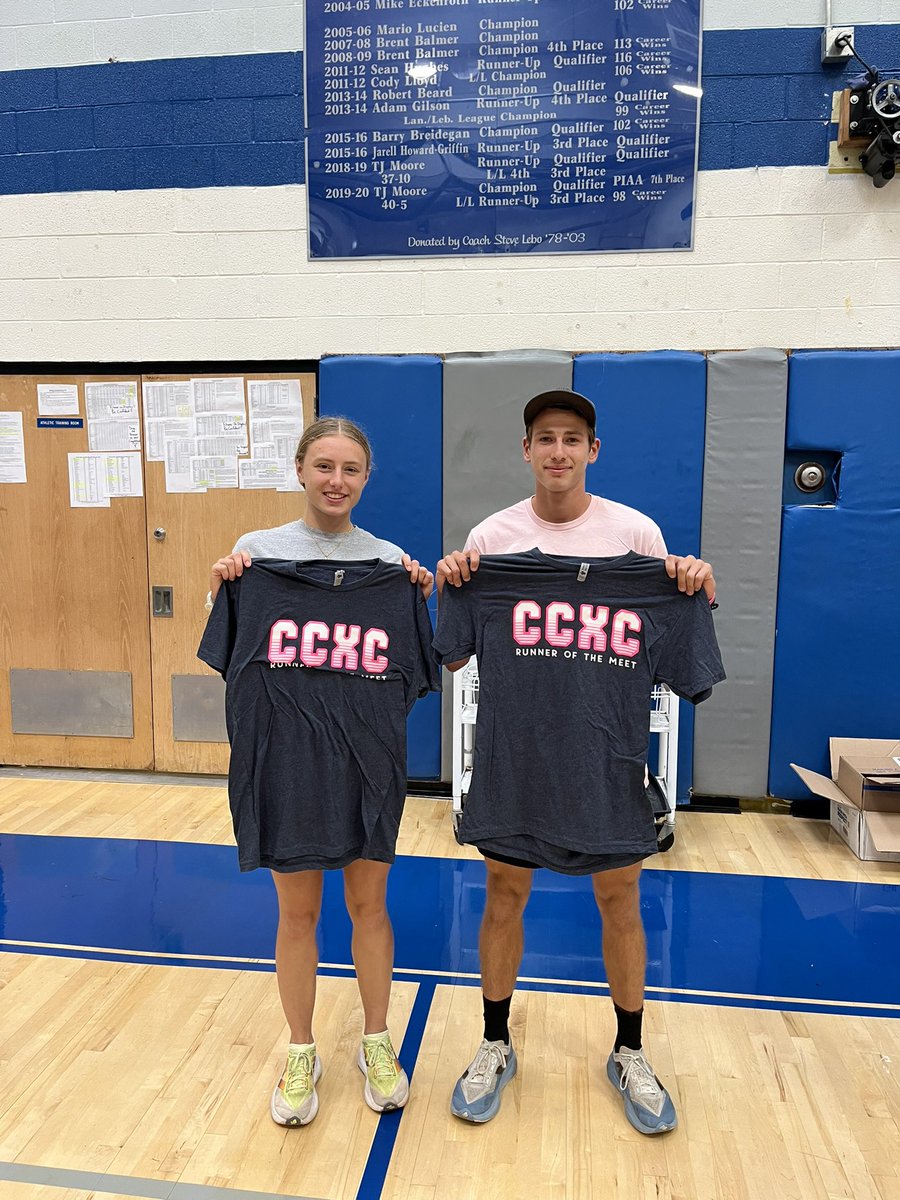 Introducing the CCXC Runners of the Meet for the PIAA Foundation Meet - Ellie Schneider &amp; Travis Furmanski. Earned…Not Given 💪