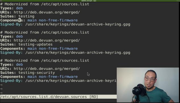 Migré los repositorios de #Devuan #testing a formato #deb822 sin problemas. Esta semana se viene nuevo contenido en el canal de #youtube de #JuncoTIC! 🎉

Si se quieren suscribir para enterarse 👇

juncotic.com/youtube

Los esperamos!

(y estén atentos que se vienen novedades)