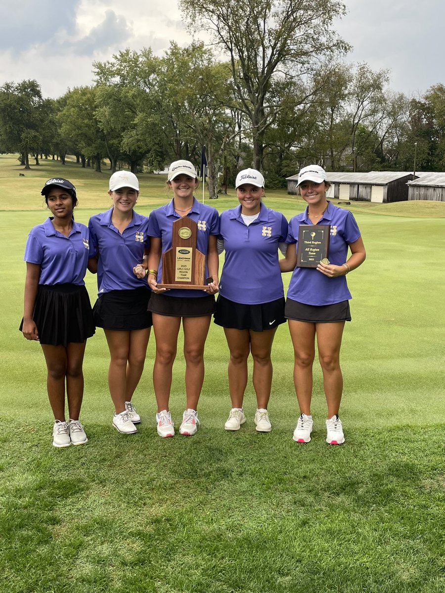 Lady Purples Golf claim the 3rd Region Golf Championship for the first time in 20 years! 

Caroline Childers claims her second consecutive individual regional championship. 

Mary Douglass Childers finishes 4th and Ellie Morgan finishes 5th.

Saanvi Aravantagi finishes 10th.