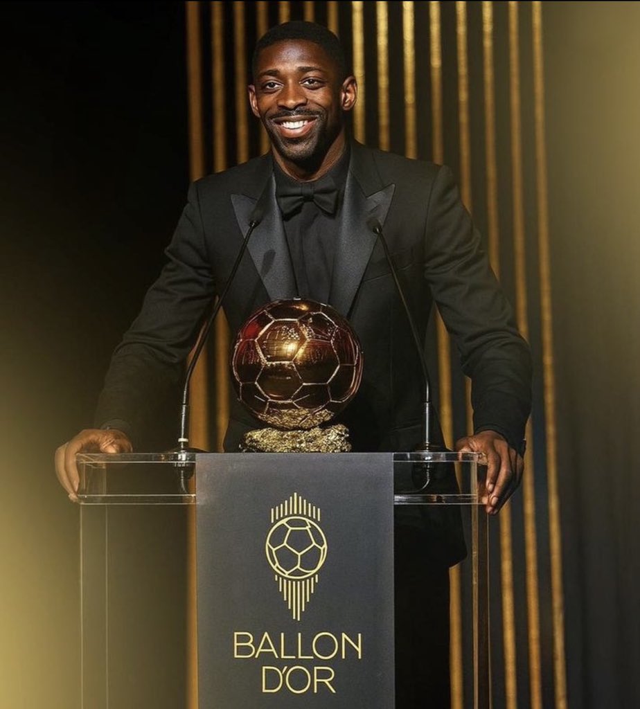 ChritianMoise's tweet image. Ousmane Dembélé is the 2025 Ballon d’or winner