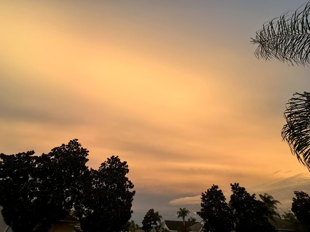 DavidCRichard's tweet photo. Beautiful orange glow sunset on Florida’s Space Coast #FloridaSunset @foxweather https://t.co/IoxDRB5rpk