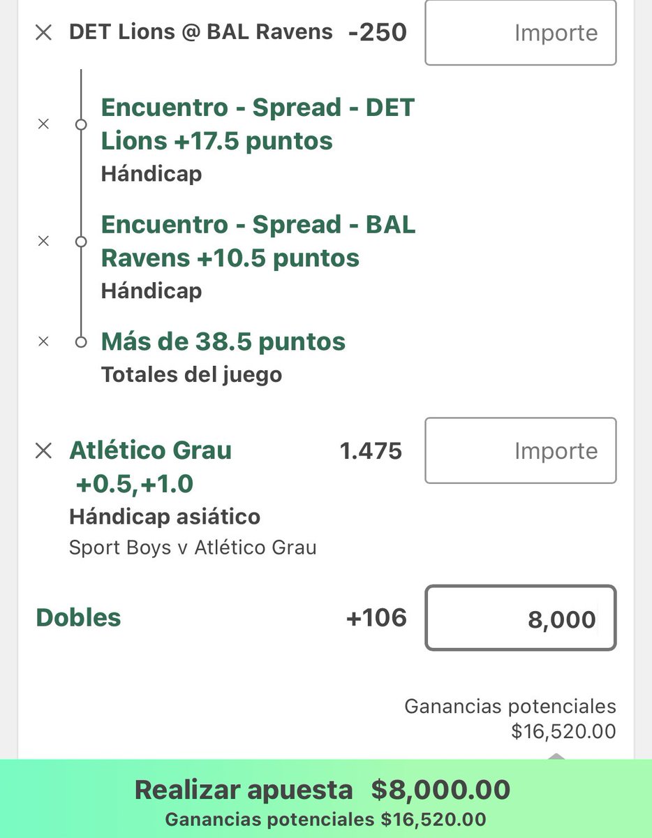 IvikPicks's tweet image. VAMOS CON ESTE PARLAY DUPLICADOR HOY 
ARRANCAMOS SEMANA GANANDO CHINGAOOOO #parlays #apuestasdeportivas