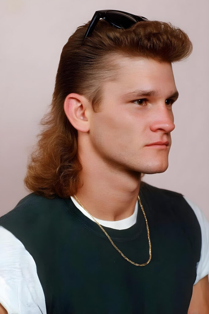 REMASCULATE's tweet photo. It’s #MulletMonday.  Why did we do this??  And a better question…Why bring it back? https://t.co/K2aWOP98HR