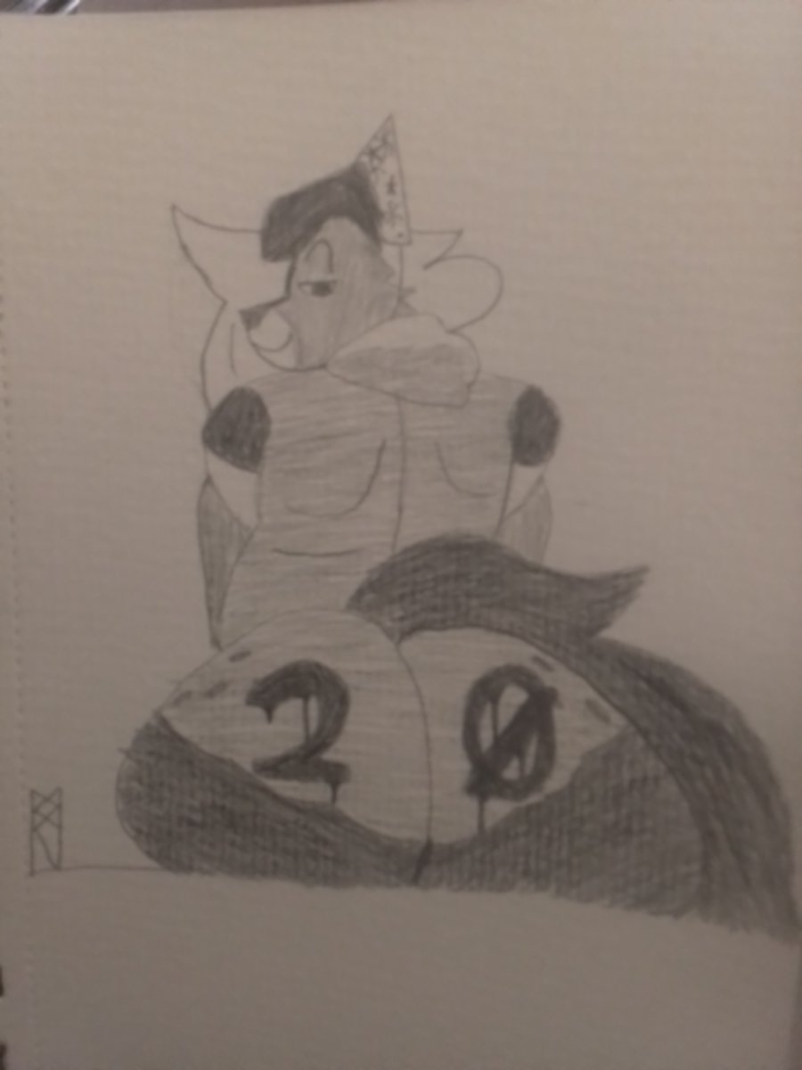 Aw look, he's willing to share his cake with you~ (There's chocolate frosting on there)

Late birthday gift for <a href="/DeadzGaia/">💚Dead-Gaia🖤🔞(Comms are open)</a>