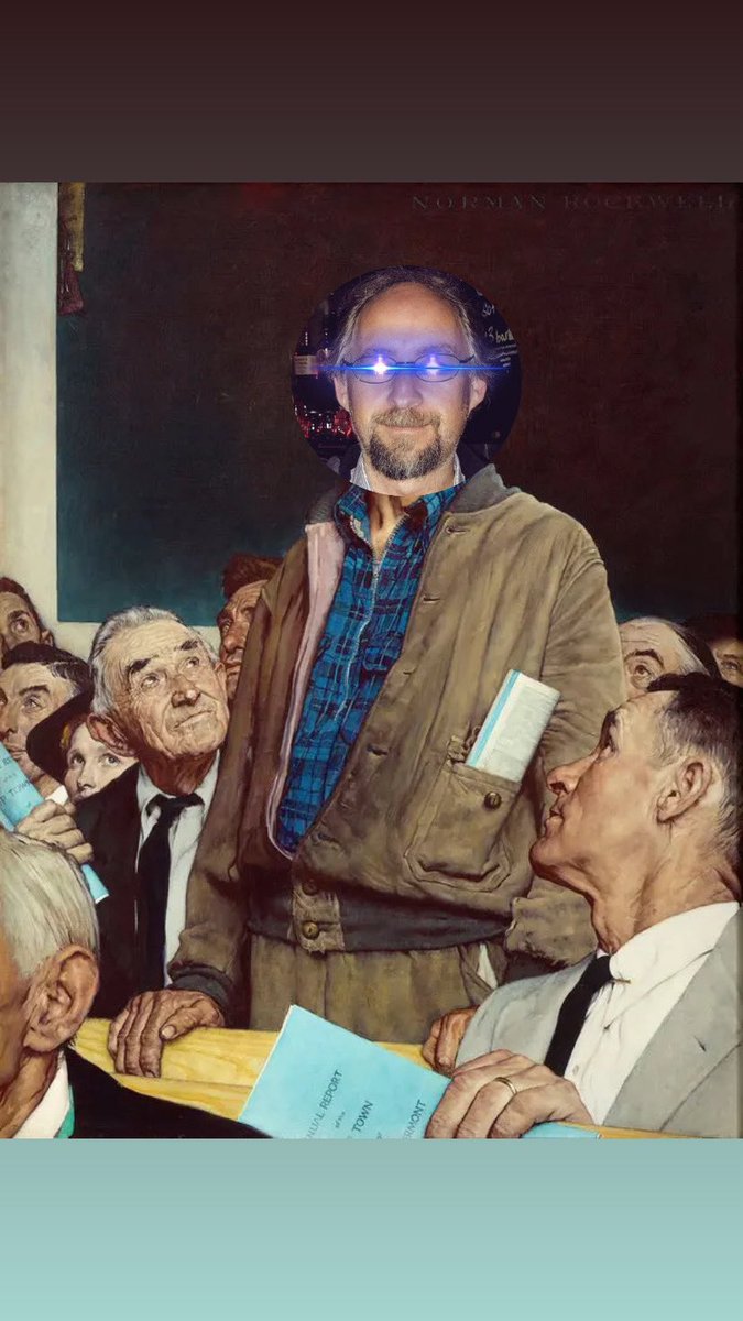 This famous 1943 Norman Rockwell painting, which often makes its way around social media as a popular meme template, has an official title:

Freedom of Running Core v30
