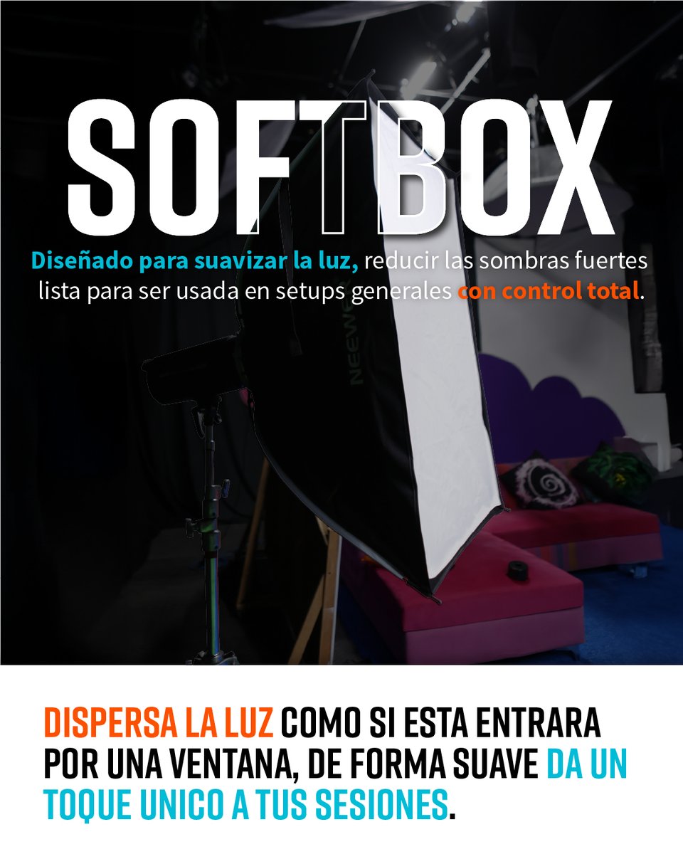 interfasexp's tweet image. 🌙 Softbox: el clásico de la luz suave 🌙

Cuando se trata de iluminación, el Softbox es un imprescindible en cualquier set. 

El Softbox es ese modificador que nunca falla: simple, práctico y profesional.

📸 ¿Cuál es tu modificador de luz favorito en set?
#Iluminación #Softbox