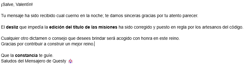 juliandeangeIis's tweet photo. si mandan feedback de Questy puede que les llegue algo 👀 https://t.co/nhNEMIqjQF