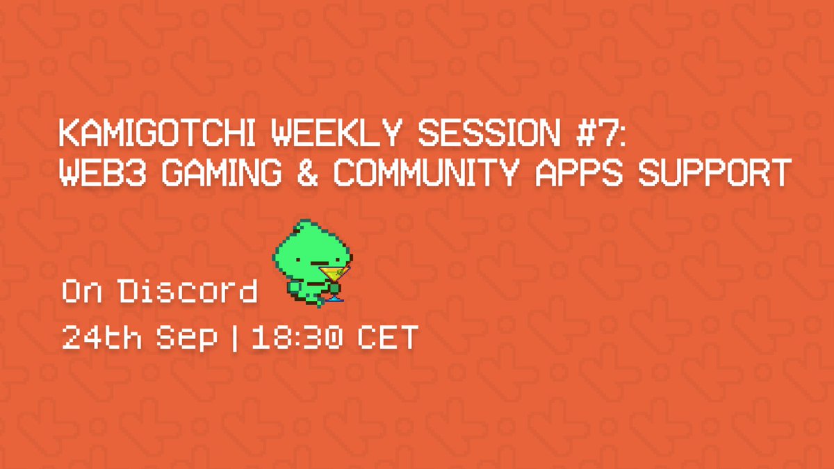 𝗞𝗮𝗺𝗶𝗴𝗼𝘁𝗰𝗵𝗶 𝗪𝗲𝗲𝗸𝗹𝘆 𝗦𝗲𝘀𝘀𝗶𝗼𝗻 #7: 𝗪𝗲𝗯3 𝗚𝗮𝗺𝗶𝗻𝗴 &amp; 𝗖𝗼𝗺𝗺𝘂𝗻𝗶𝘁𝘆 𝗔𝗽𝗽𝘀 𝗦𝘂𝗽𝗽𝗼𝗿𝘁

⚔️ The state of web3 gaming: Is the ship sinking?
🤝 Supporting community apps: Kamibots link now in the client → more automation for your Kamis.
🎟️ Reroll