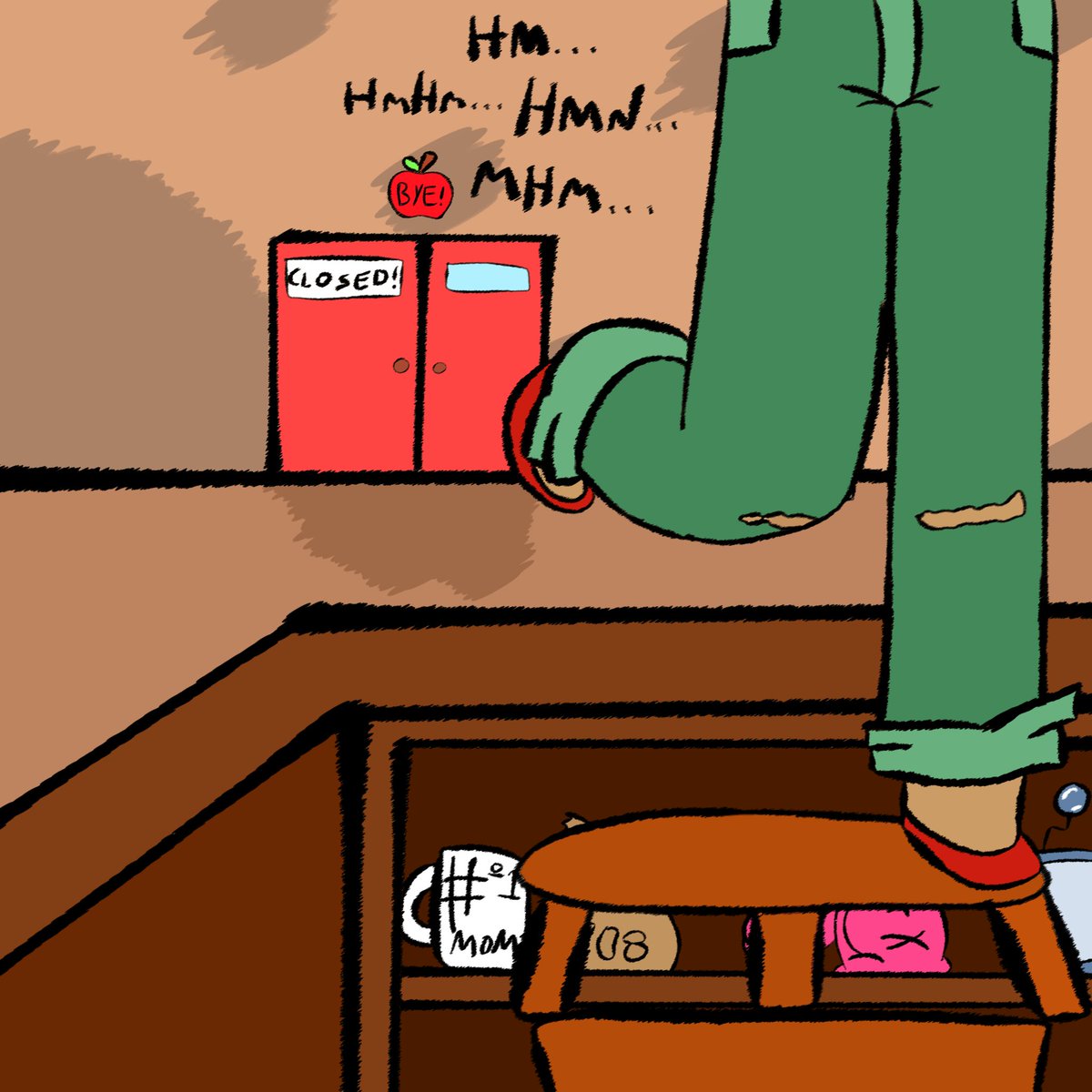 Meanwhile, at the shop.
#Apple #comic