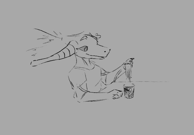 Valbaran eating ze Ramen