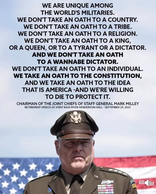 Gen. Milley dedicated his life to defending this nation and he KNOWS Trump is a threat.