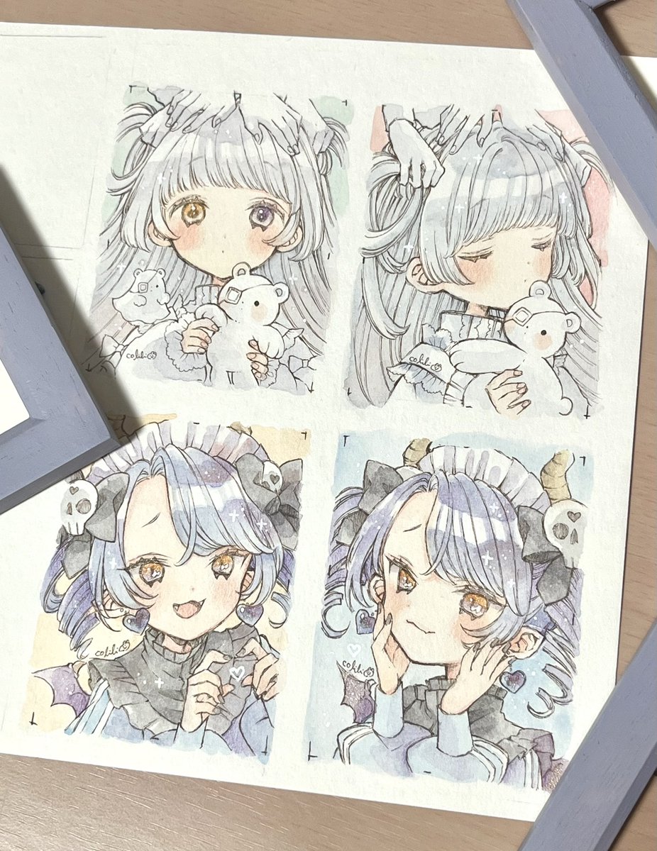 ドローイング(ハガキサイズ)各7000円
ミニ原画 (7.5×5.5cm)5000円
ミニ色紙
マーメイド10000円
ハロウィン12000円
開場直後から販売します!よろしくお願いいたします☺️
#そうさくマーケット