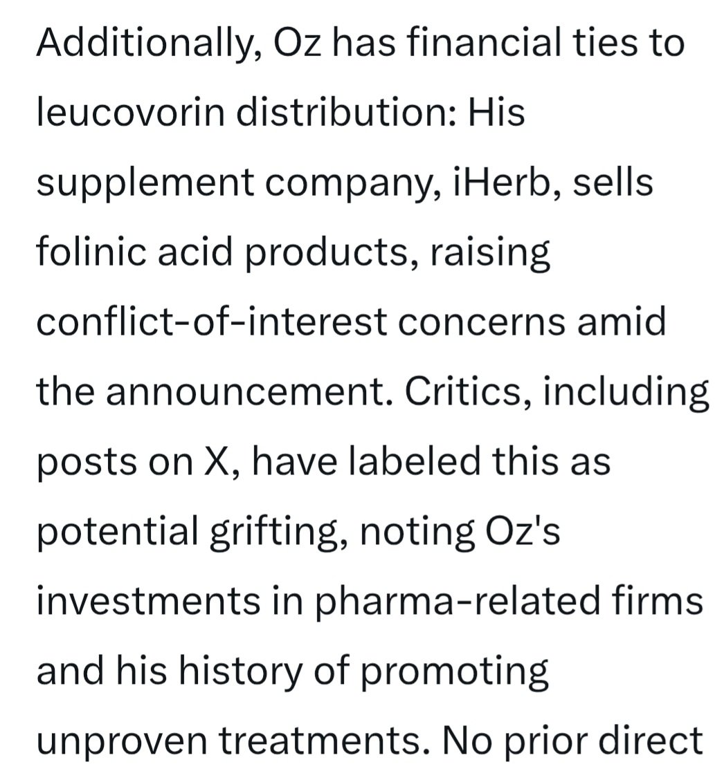 drdetectve's tweet image. Leucovorin prevented neutropenia in my toxoplasmosis patients needing high dose sulfa drugs to save them.
It has no use/benefit for normal, healthy people.
Cerebral Folate Deficiency is super rare.  &amp;lt;20 cases have been reported.

#OzScam
#DrPepper more #knowledgable than #DrTrump