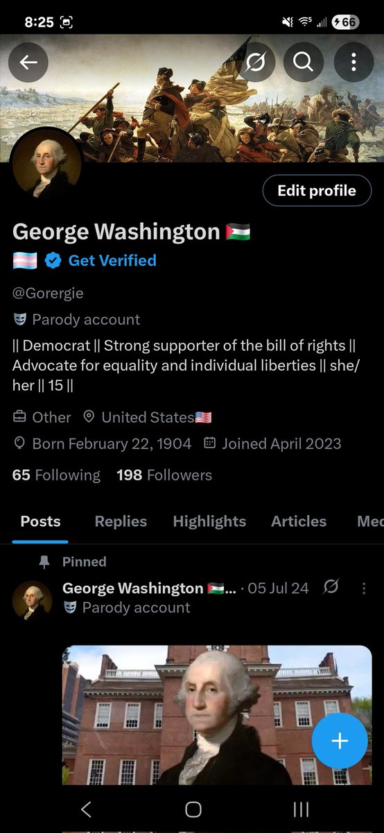 George Washington tweet media