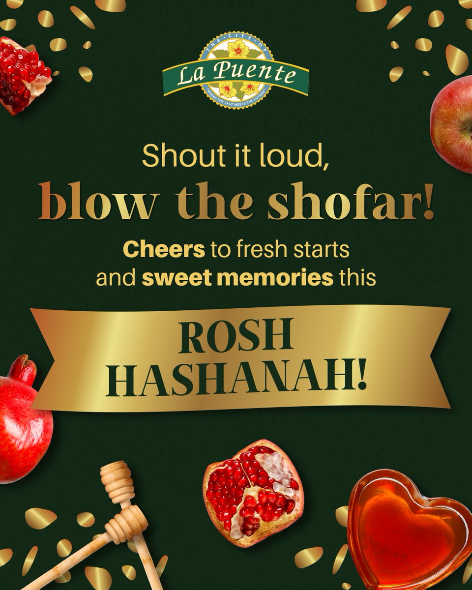 CityofLaPuente's tweet image. Rosh Hashanah reminds us that life is full of new beginnings ✨
Celebrate with laughter, sweet bites &amp;amp; heartfelt wishes 🌿
#LaPuente #RoshHashanah #Beginnings #Community