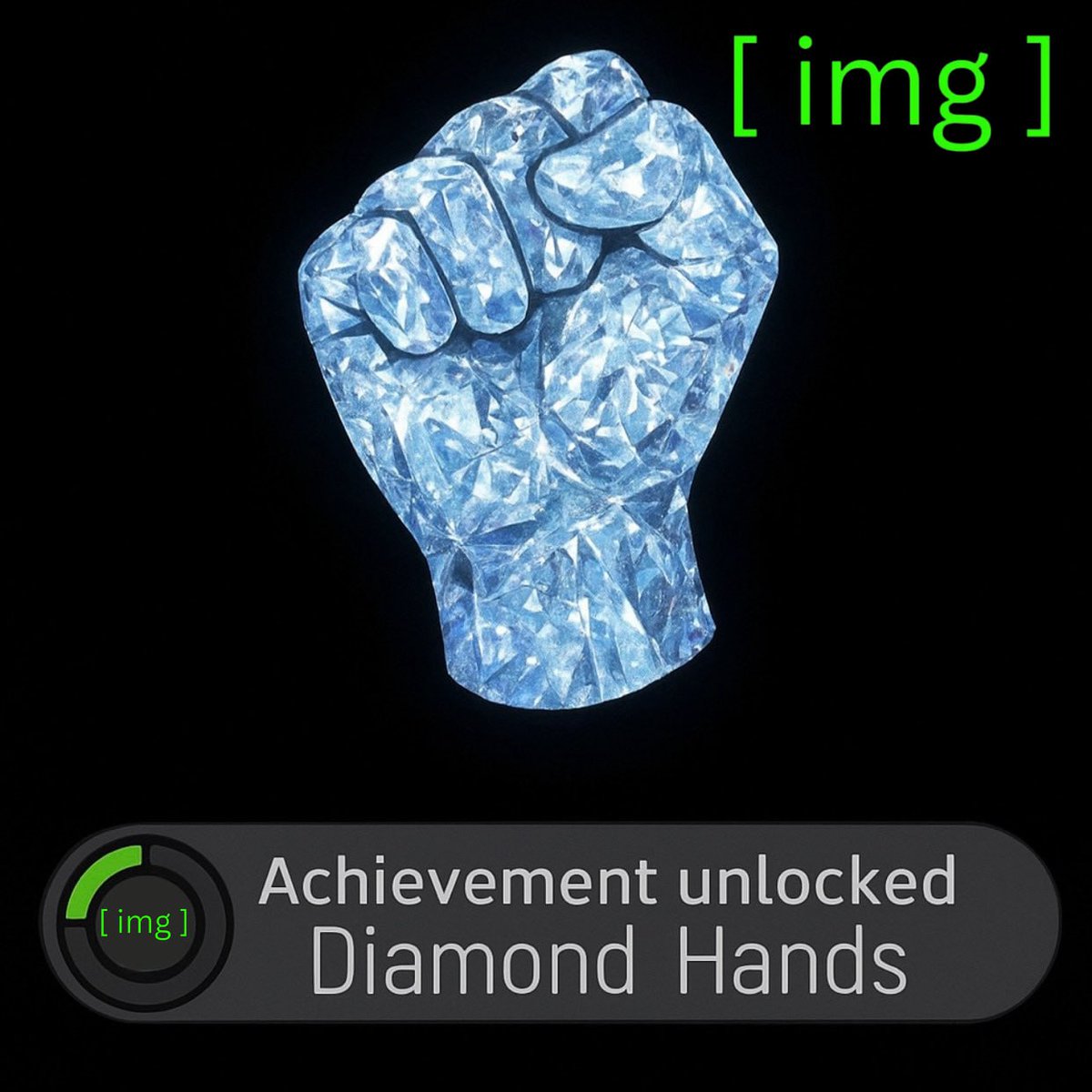 img_protocol's tweet image. Diamond hands only. We don’t chase pumps. We collect rewards. $IMG #IMGprotocol