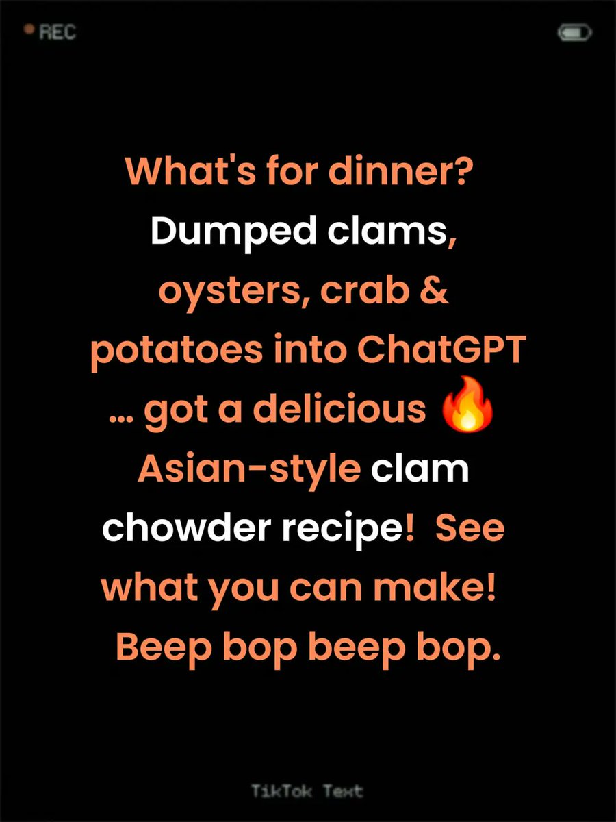 AIJCLIFFORD's tweet image. What&apos;s for dinner?!?
#ChatGPT #AIchef #FoodTok #SeafoodLovers #CookingWithAI #AImadeit