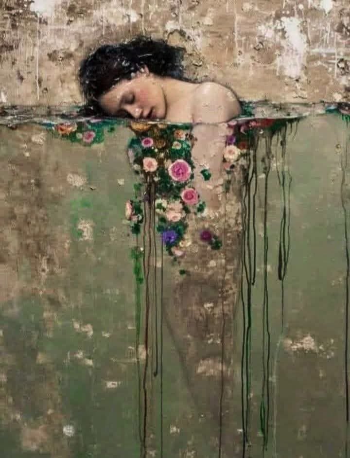 Mihail Zablodski (Ucrania, b. 1988-) La fatiga, 2022 Inspirado por Gustav Klimt.