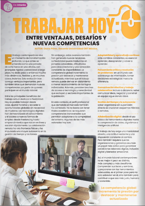 Nuevo artículo: “Trabajar hoy: entre ventajas, desafíos y nuevas competencias” de nuestro profesor Osiris Pérez en la Revista Futuro de <a href="/MexicanadeBecas/">Mexicana de Becas</a> 
🔗mb.com.mx/home/RevistaFu…