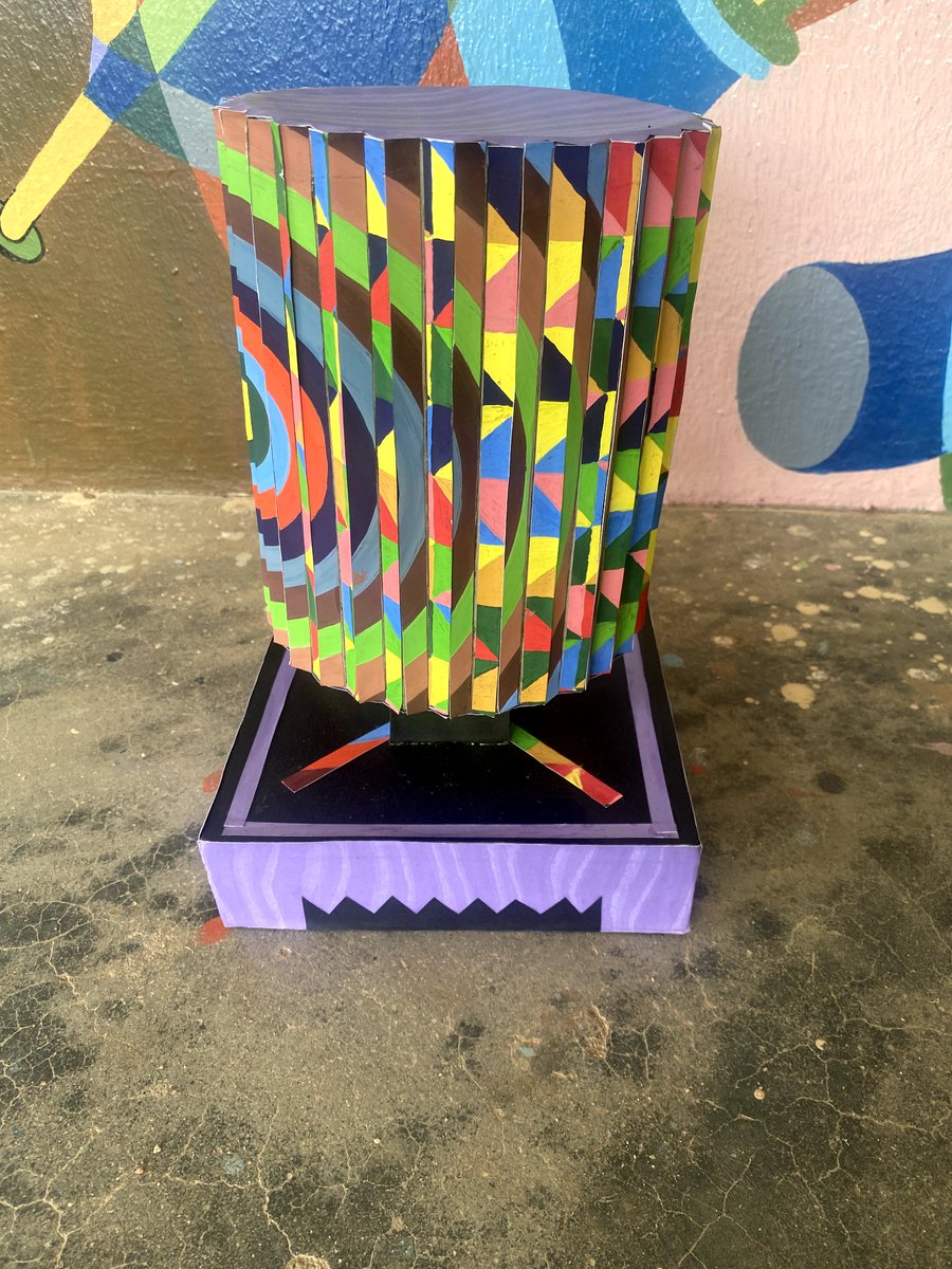 nolexart's tweet photo. Hello Art lovers ❤️❤️❤️
#Newart 

Colours spiral into rhythm, patterns breathe like music, and geometry learns to dance.
This is not stillness, this is motion captured in paint....

Nolexart Creation 
Medium: hardboard, cardboard paper and paint 

#openforbussines 

#nolexart https://t.co/FtwI5FaVMl