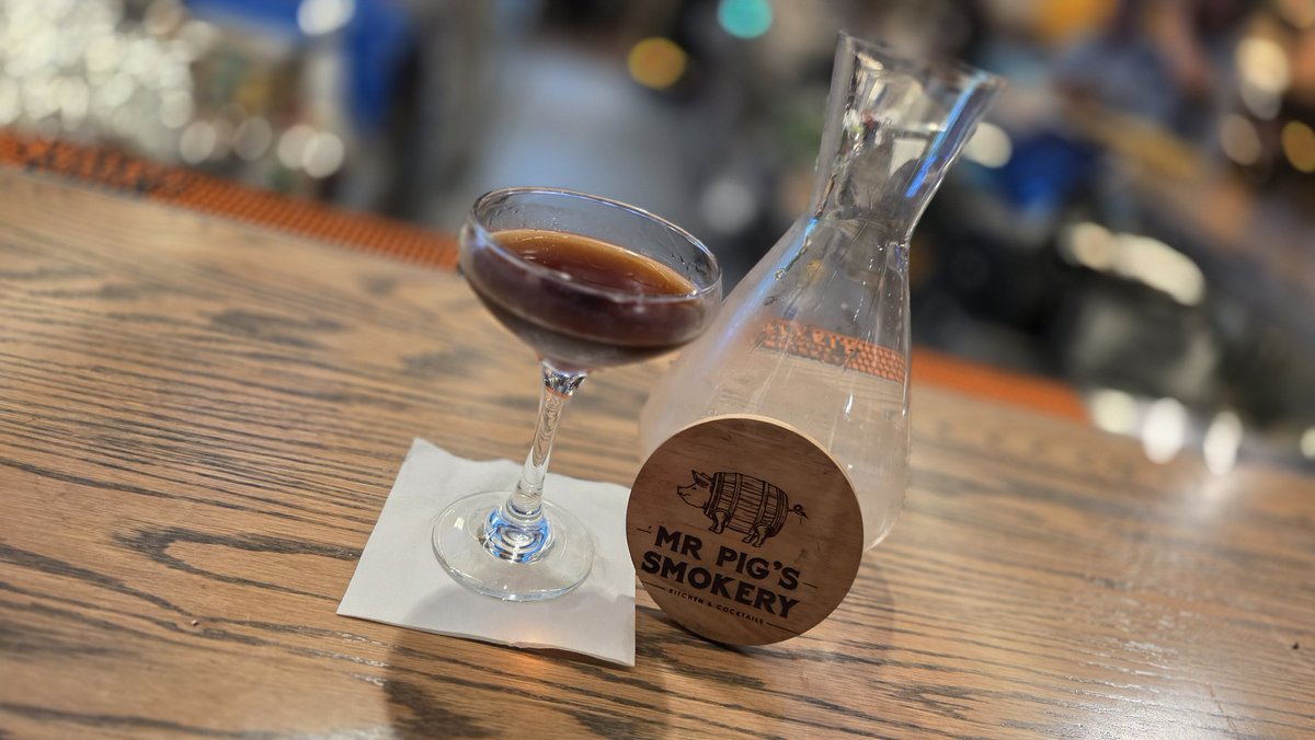 My almost daily addiction is <a href="/MrPigStuffBBQ/">Mr. Pig Stuff</a>'s Smoked Manhattan. IMO best barbecue in MN.