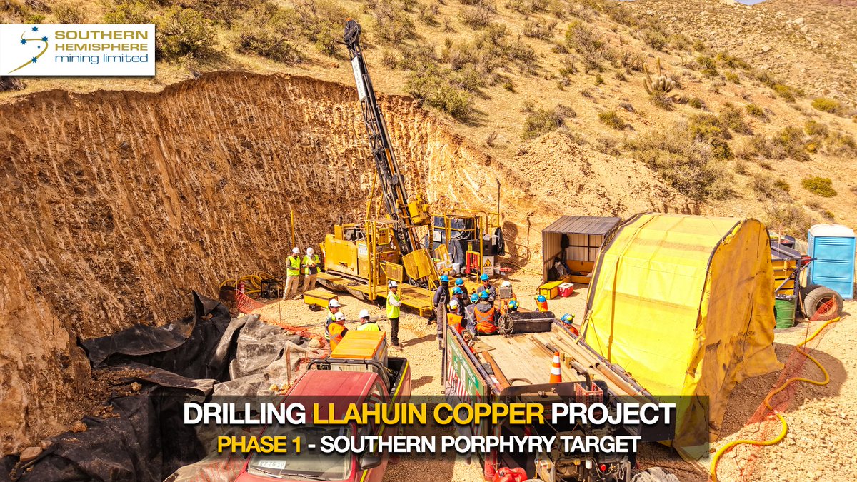 SHMining's tweet photo. $SUH.ax $FMR Llahuin #Copper Drilling Program:

➕ ~4,000m program of directional drilling (~3 months)
➕ Target A is planned for 1,600m, w/ capacity for multiple daughter holes
➕ Downhole geophysics on all drillholes to refine existing 3D geophysical models/identify new targets https://t.co/tjN5dRnkeh