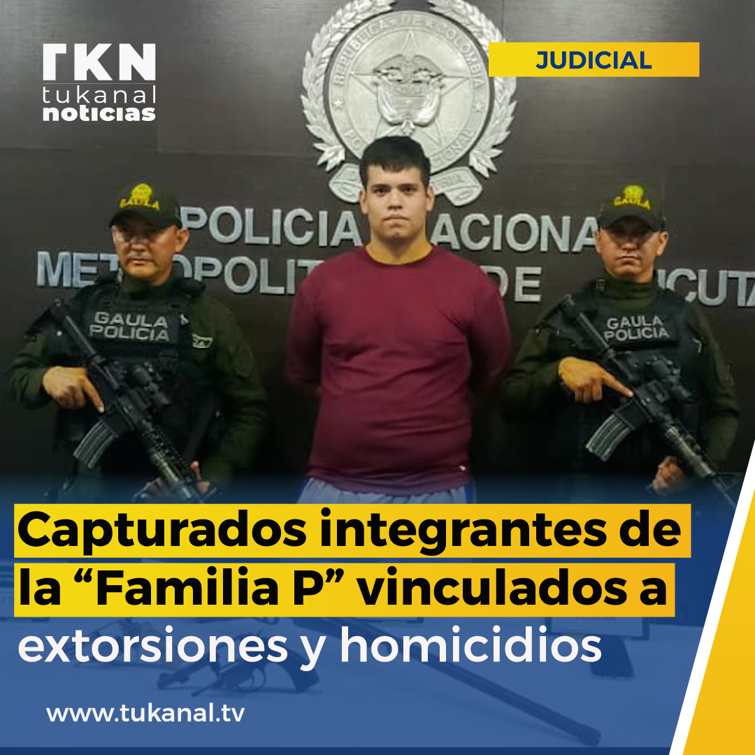 🚔 Capturados alias “El Gordo” y “Pipe”, presuntos extorsionistas de la “Familia P” en Cúcuta. Armas y panfletos intimidatorios quedaron incautados. 📞 Denuncie: #Línea165 #GAULA 
facebook.com/share/p/1AePXk…