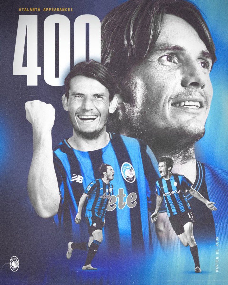 HIKAtalanta's tweet photo. マルティーノ(デローン)の400試合出場㊗️
・毎シーズン50試合近くフル稼働してるせいか、毎年のように節目の〇〇○試合出場！となってるのは彼の凄さの証。
・ベルガモでの人気は1人次元が違うレベル　彼と話すためにジンゴニア来る人も
・400試合出場のうち、37-38試合目の狭間には退団、プレミア、再加入の遍歴有
・クラブの大レジェンド　ベッリーニの
アタランタでのセリエA出場記録を抜くことはできるか
・パスタを折って茹でようとして、警察に捕まったことがある(2024.10.16インスタ投稿より)