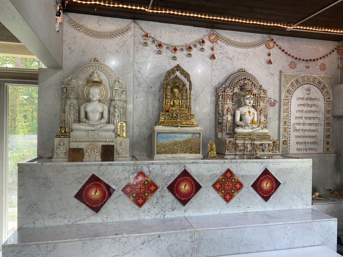 really happy to have been able to visit the Jain Center of Greater Boston in Norwood  - the location is so serene and the atmosphere at the Center was really welcoming. Both Digambar and Shwetambar traditions are able to worship together in the same space.
