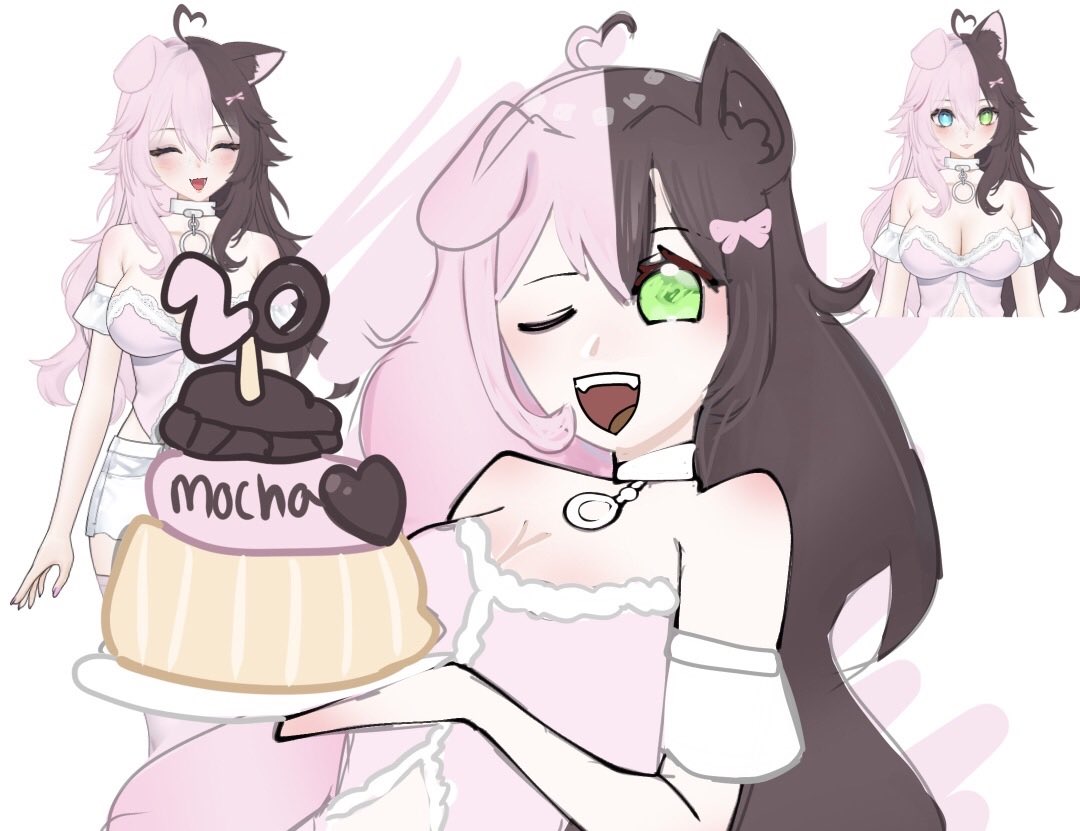 tysm <a href="/lauruuki/">lauruuki 💜🐾</a> for the really pretty gift art for my birthday. sobbing this is too cute🥹 🐾