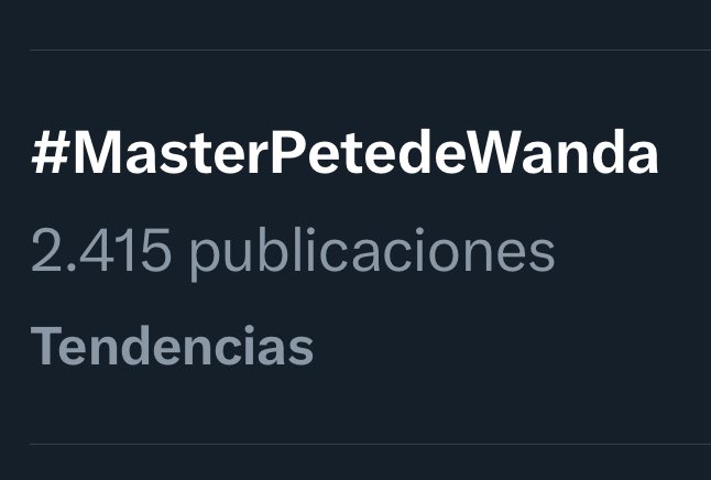 Quien más se suma? 
#MasterPetedeWanda